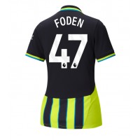 Camiseta Manchester City Phil Foden #47 Segunda Equipación Replica 2024-25 para mujer mangas cortas